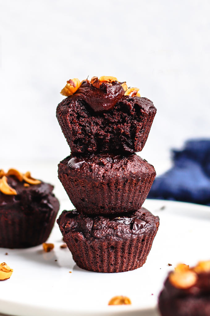 Triple Chocolate Hazelnut Muffins