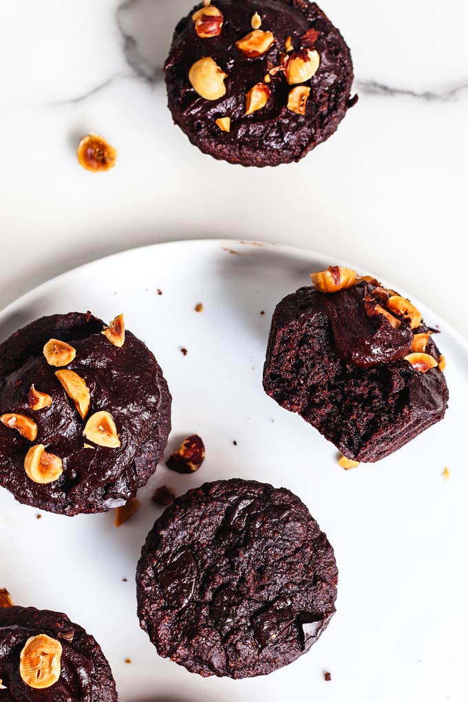 Gluten-free Triple Chocolate Hazelnut Muffins