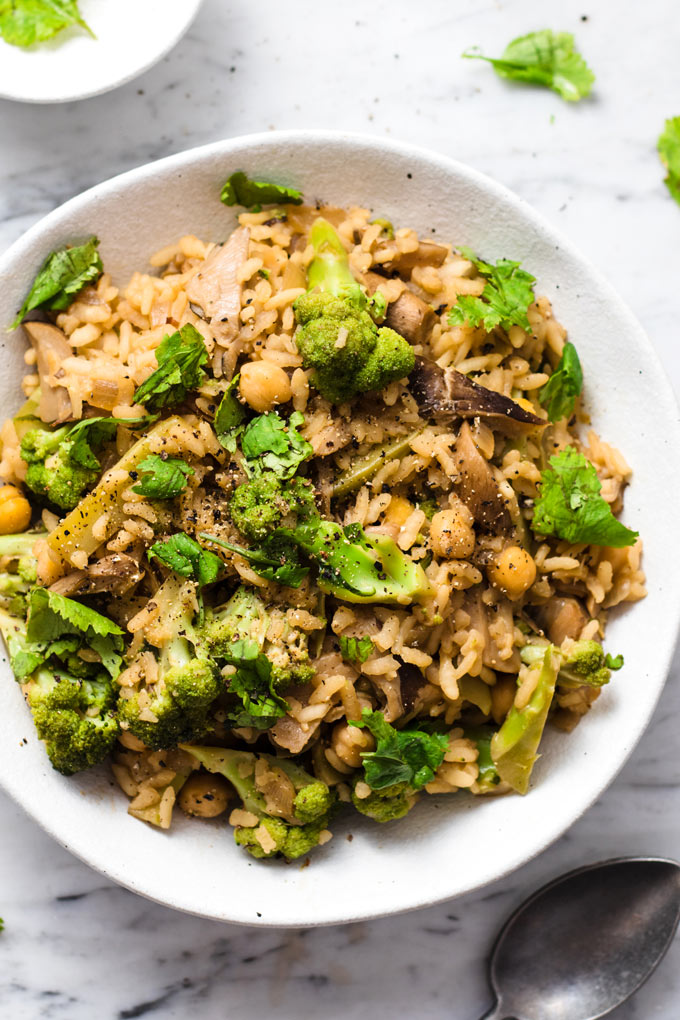 Easy Asian-Style Mushroom Risotto (Vegan)