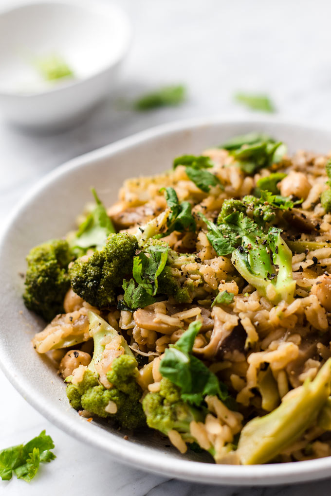 Easy Asian-Style Mushroom Risotto (Vegan)