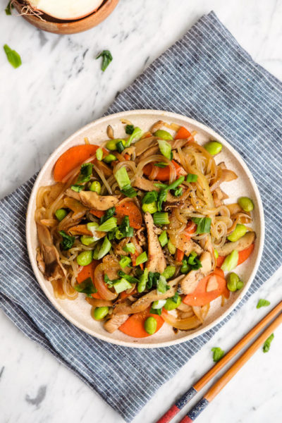 Asian Stir-fry Glass Noodles with Mushroom – Barrel Leaf 桶子葉