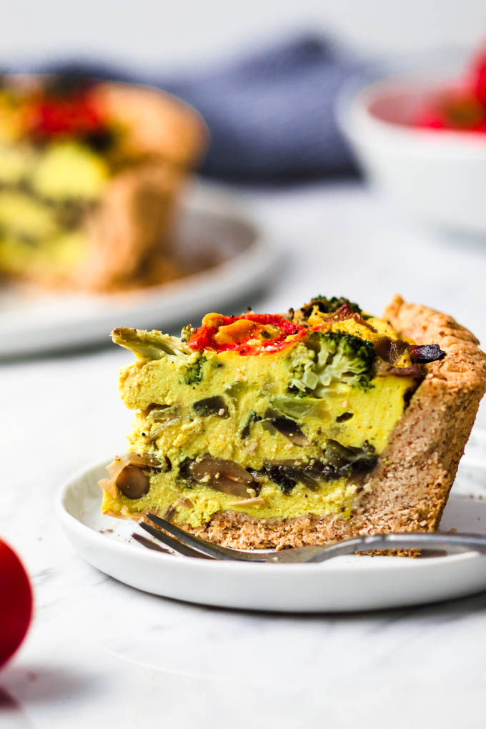 Vegan Mushroom Quiche (gluten-free) 8 全植物蘑菇鹹派 (無麵粉) Vegan Mushroom Quiche