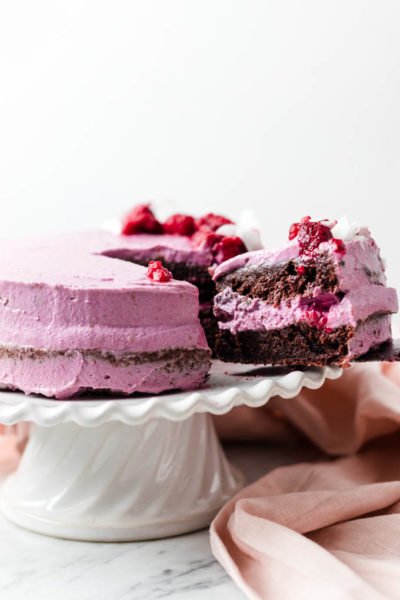 Vegan Raspberry Mousse Chocolate Cake (gluten-free) – Barrel Leaf 桶子葉
