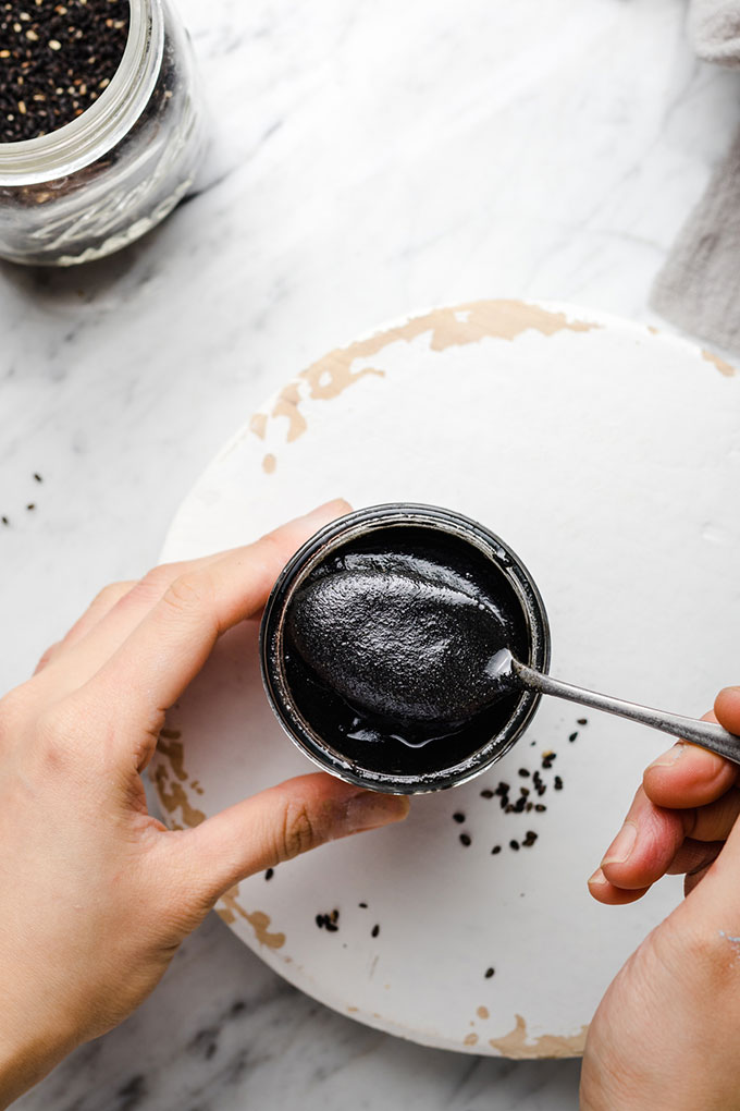 1 樣食材!自製黑芝麻醬 Black Sesame Paste 2 自製黑芝麻醬 black sesame paste