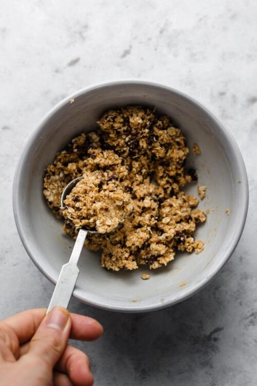 Peanut Butter Cacao Nib Oatmeal Cookies (Vegan, Glutenfree, 5