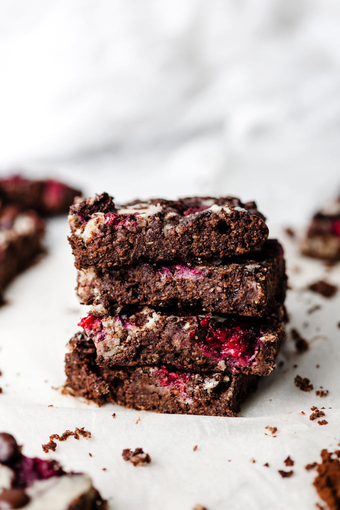 中東芝麻醬覆盆子巧克力布朗尼 Vegan Tahini Raspberry Chocolate Brownies