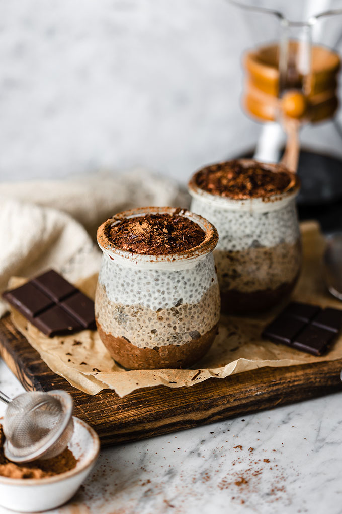 提拉米蘇奇亞籽布丁(純素, 7 樣食材) Vegan Tiramisu Chia Pudding 6 純素提拉米蘇奇亞籽布丁 Vegan Tiramisu Chia Pudding