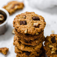 全素巧克力豆核桃燕麥餅乾 (無麩質) Vegan Gluten-free Chocolate Chip Walnut Oatmeal Cookies