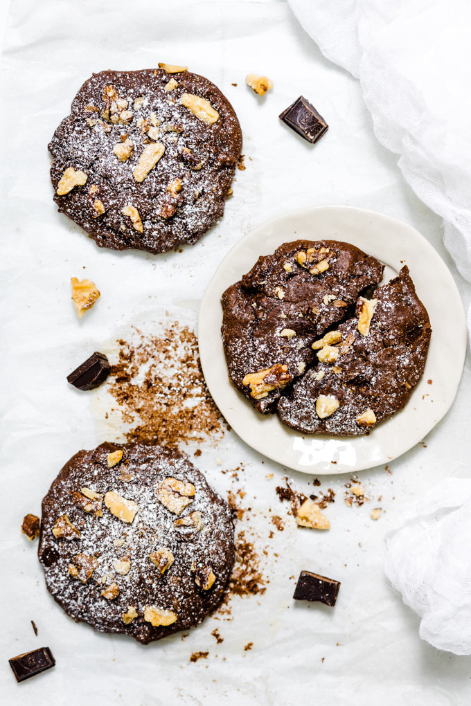 Vegan Chocolate brownie cookies (Gluten-free, healthy-ish) 2 Vegan Chocolate brownie cookies (Gluten-free)