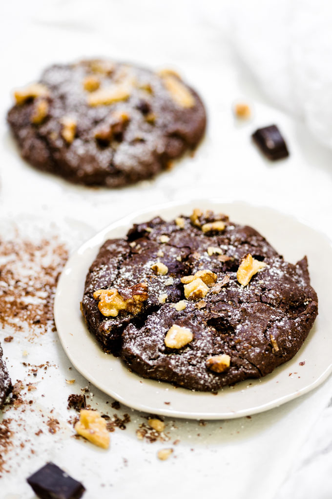 Vegan Chocolate brownie cookies (Gluten-free, healthy-ish) 3 Vegan Chocolate brownie cookies (Gluten-free)