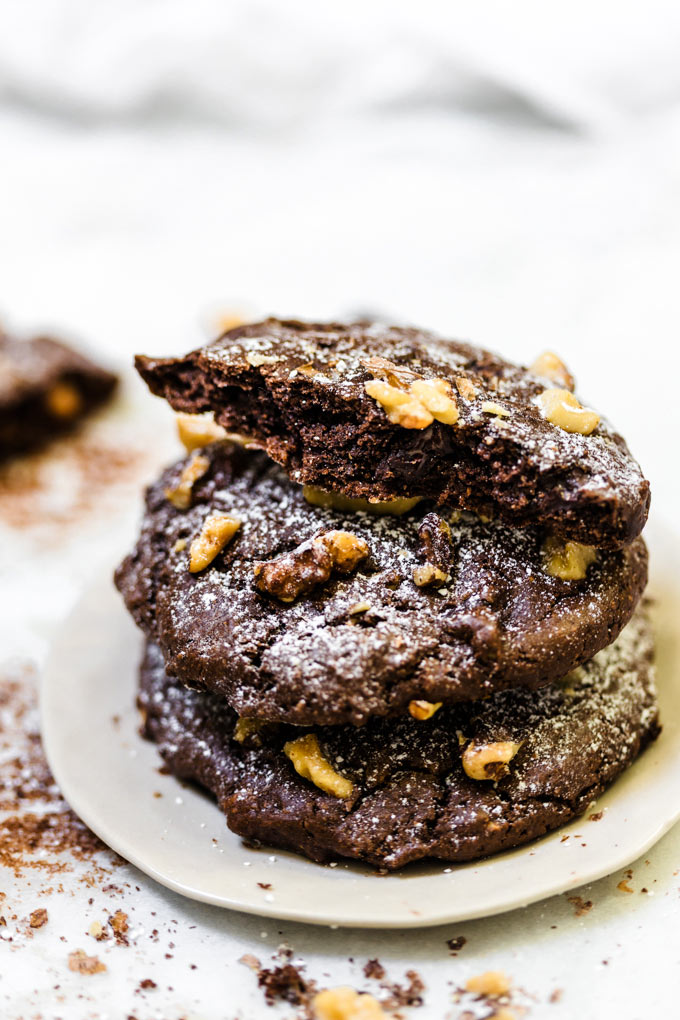 Vegan Chocolate brownie cookies (Gluten-free, healthy-ish) 5 Vegan Chocolate brownie cookies (Gluten-free)