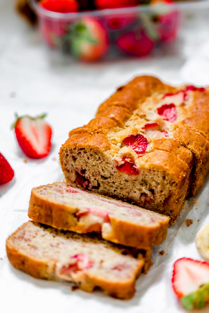 純素草莓香蕉蛋糕 Vegan Strawberry Banana Bread