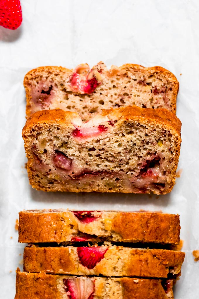 一碗到底!純素草莓香蕉蛋糕(含無麩質版) Vegan Strawberry Banana Bread 5 純素草莓香蕉蛋糕 Vegan Strawberry Banana Bread