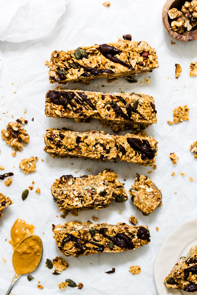 No-bake Breakfast Flake Cereal Bars (Vegan, 8 Ingredients) 2 純素免烤早餐脆片堅果棒 No-bake Vegan Breakfast Flake Cereal Bars