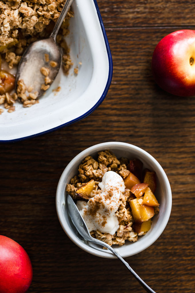 夏季甜桃烤酥 (純素) Summer Peach Crumble (Vegan, Gluten-free) 2 純素夏季甜桃烤酥 Summer Peach Crumble (Vegan, Gluten-free)