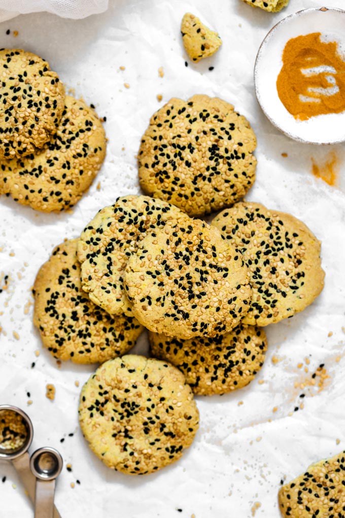 純素金黃芝麻餅乾 Vegan Golden Sesame Biscuits (Gluten-free)