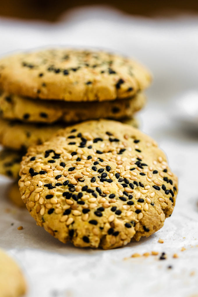 純素金黃芝麻餅乾 Vegan Golden Sesame Biscuits (Gluten-free)