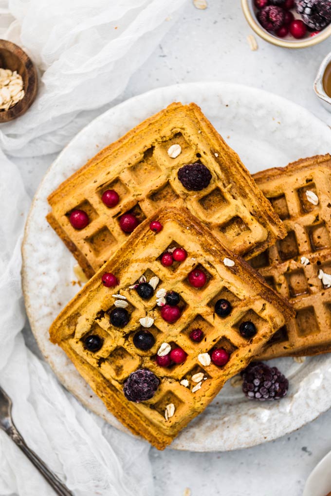 純素地瓜格子鬆餅 Vegan Sweet Potato Waffles