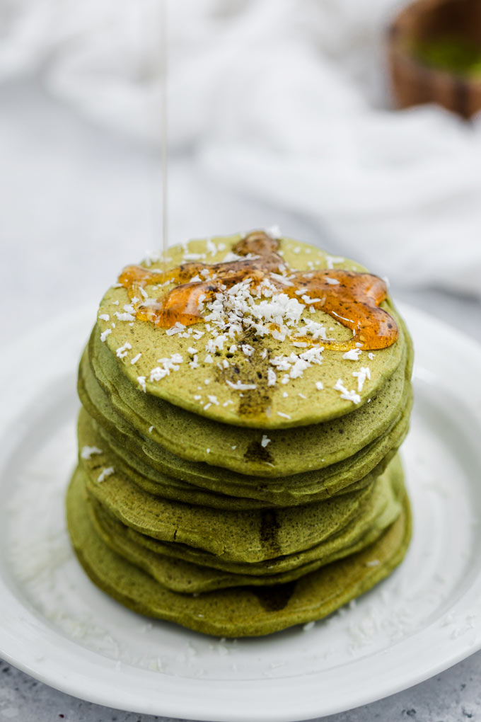 純素抹茶鬆餅 (無麩質) Vegan Matcha Pancakes