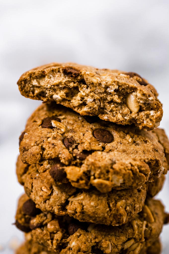 健康純素巧克力豆燕麥餅乾 (無麩質) Vegan Chocolate Chip Oatmeal Cookies