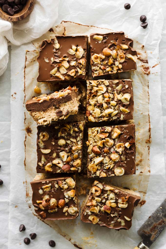 Vegan Chocolate Ganache Cookie Dough Bars