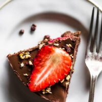 全素巧克力草莓甘納許塔 (免烤) Chocolate Strawberry Ganache Torte