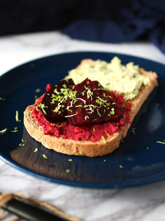 homemade beet hummus