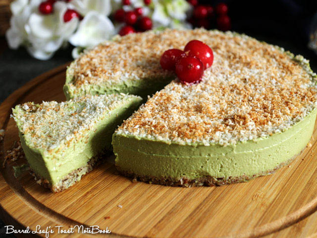 【食譜】聖誕純素抹茶白巧慕斯蛋糕 (無麵粉,免烤) Christmas Vegan Matcha White Chocolate Mousse Cake (Gluten-Free + No-Bake)