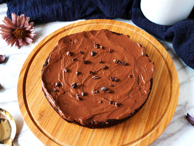 全素無粉藜麥巧克力蛋糕 Vegan Flourless Quinoa Chocolate Cake (1)