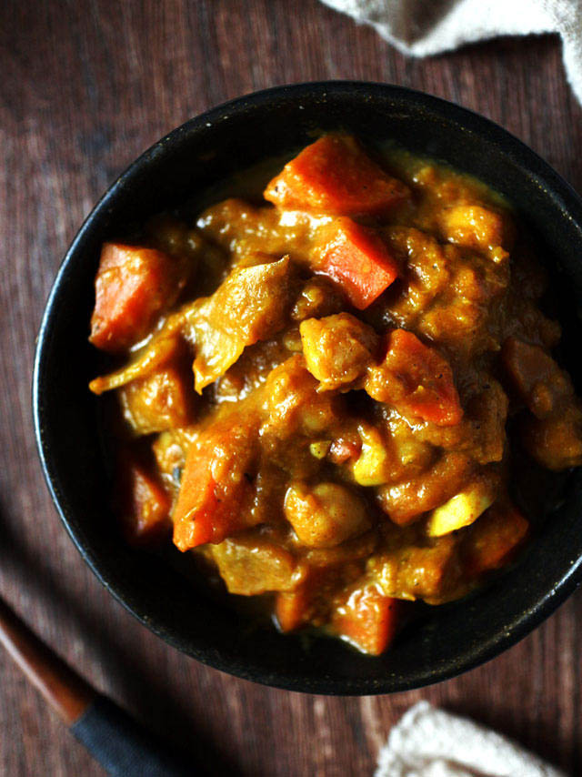 純素鷹嘴豆南瓜咖哩 (一鍋到底) 1-Pot Vegan Chickpea Pumpkin Curry